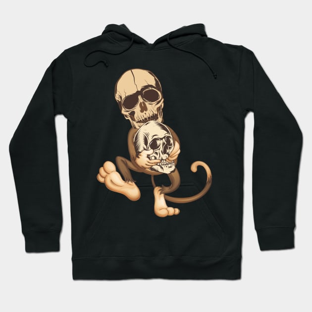 Monkey skull Hoodie by SAVELS